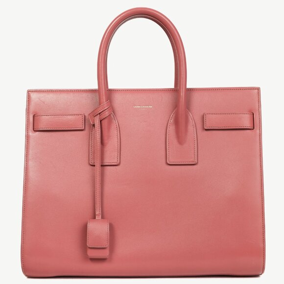 Saint Laurent Classic Small Sac de Jour Dark Rose Calfskin Tote - Picture 1 of 12